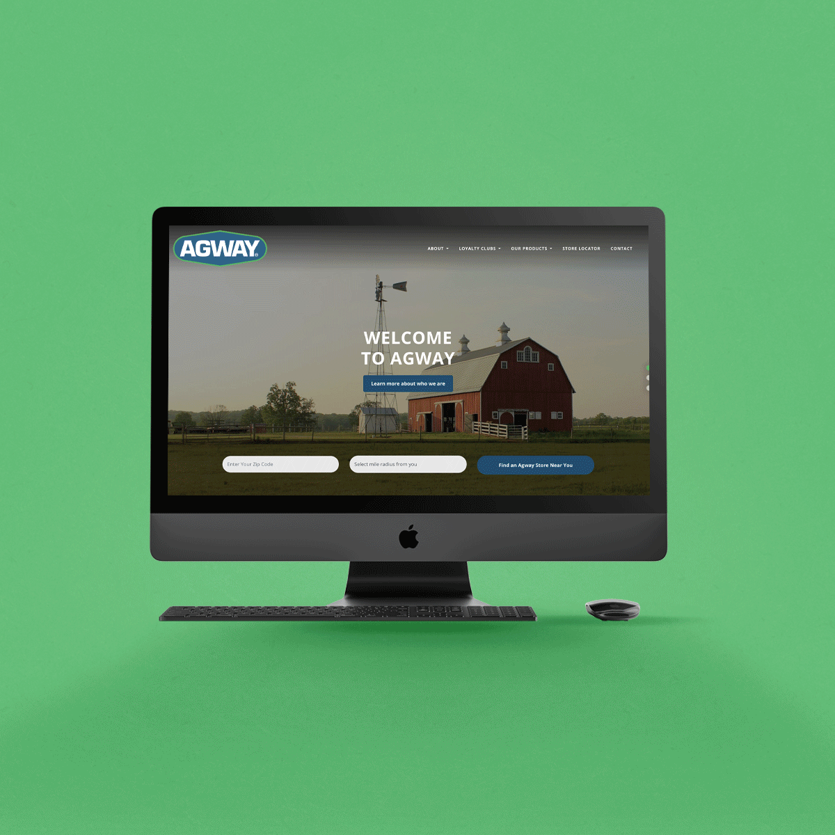 Mockup of Agway website