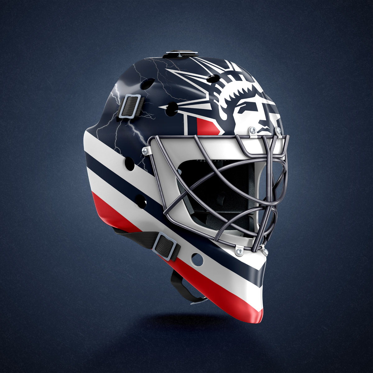 NYR goalie helmet concept