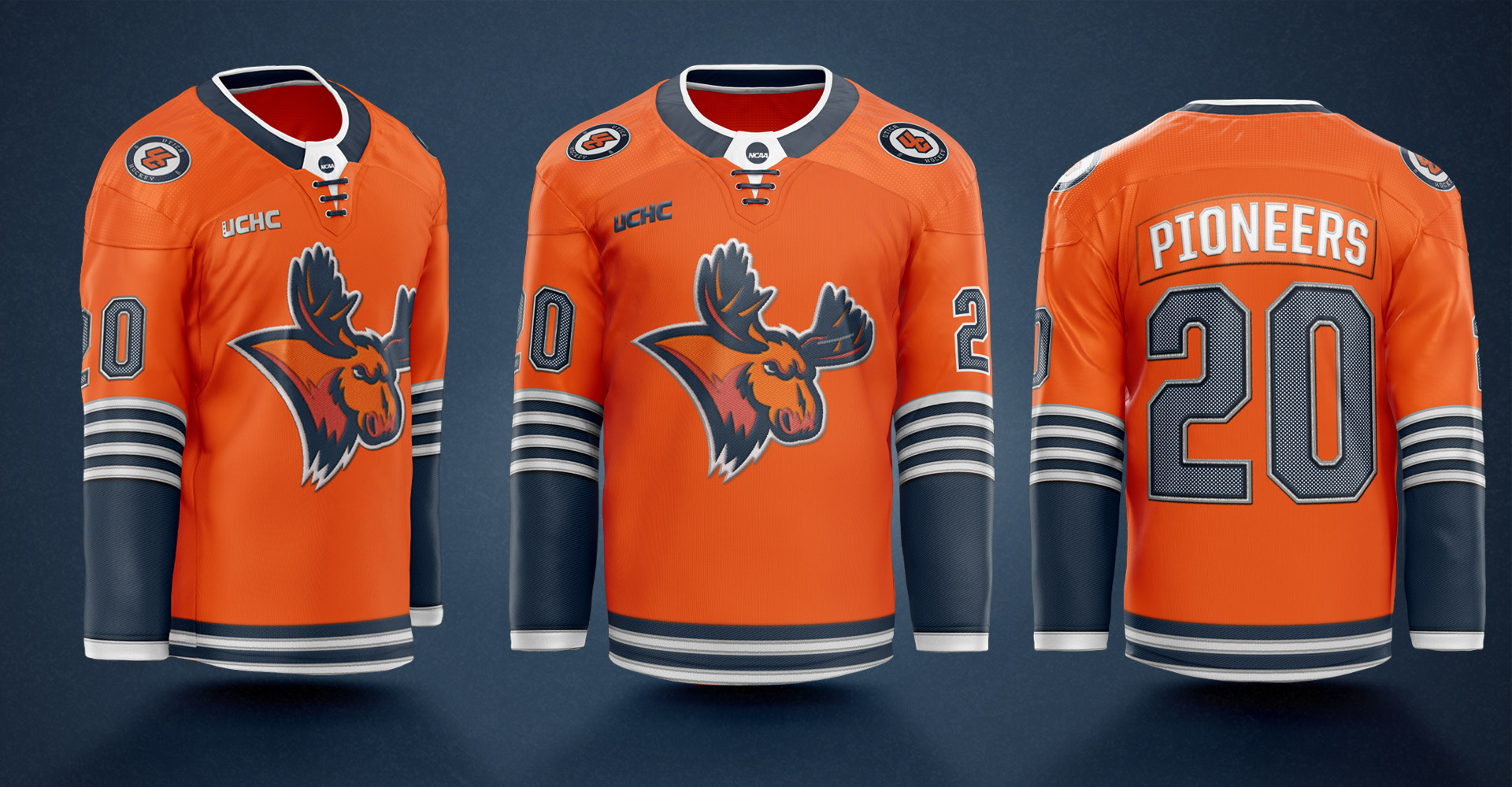 mockup of front right and back jersey views