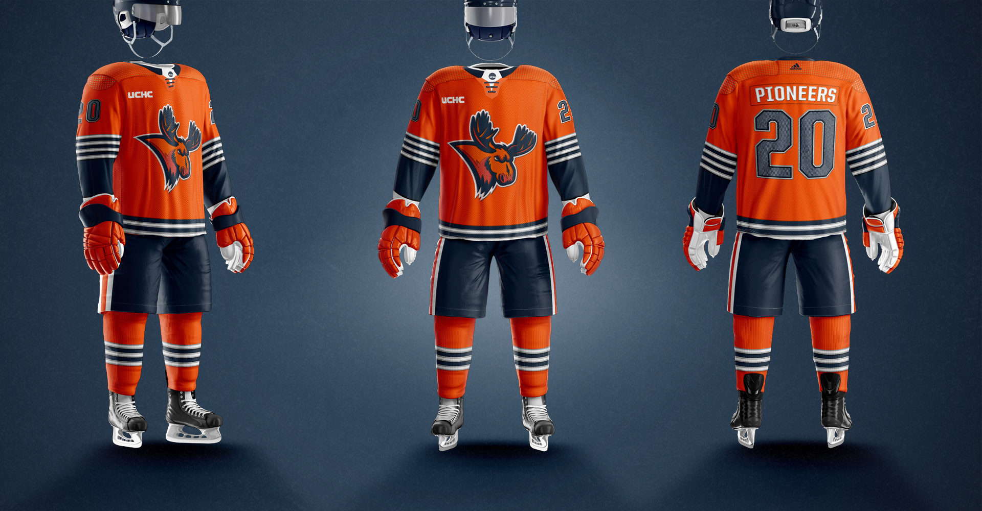 mockup of front right and back jersey views