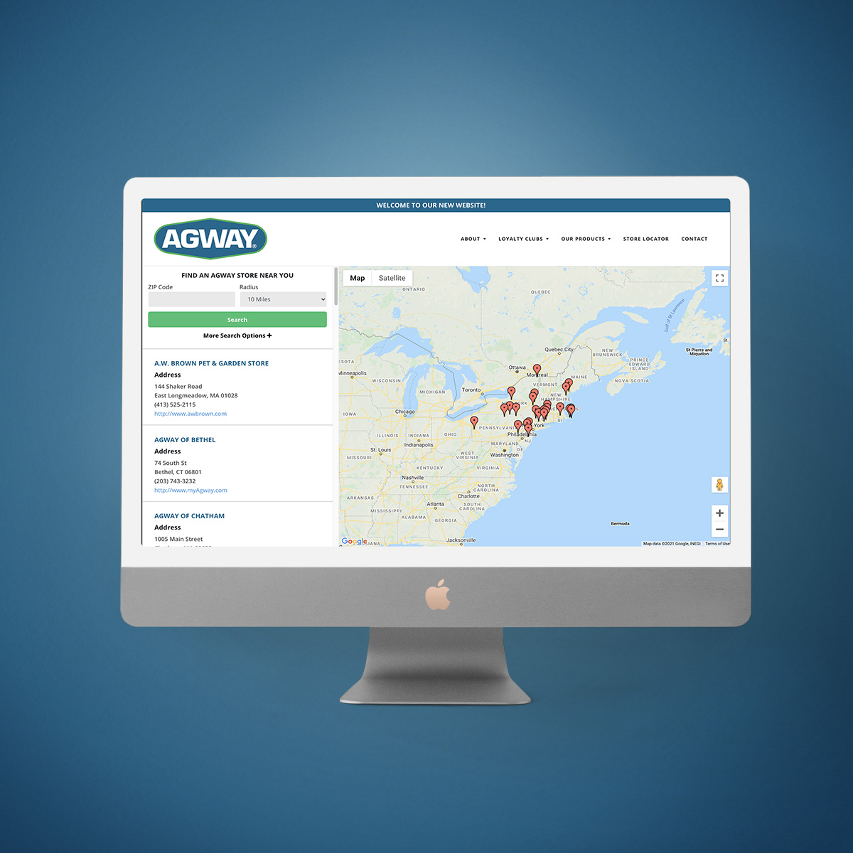 mockup of iMac screen